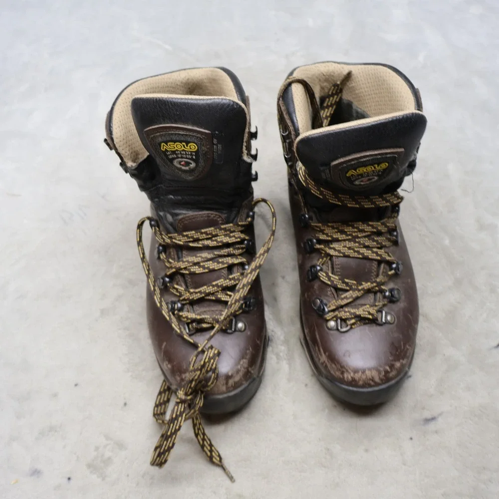Asolo Mens 8.5 Hiking Boots Mens 8.5 Brown Leather Vibram Gore-Tex TPS 520 GV
